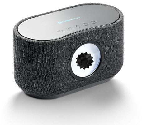 GIVOKE Dancing Ferrofluid Bluetooth Speaker, 15W Wireless Phone Charger Music Mate/Sound Partner, 3 Modes Ferrofluid Dancing Lamp, Magnet Liquid Toy Desktop Decor (Black)