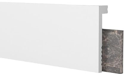 Asta 2 metri lineari Cover Skirting - Copri Battiscopa in Polimeri 100x22x2000 mm - Zoccolo da cucina resistente agli urti