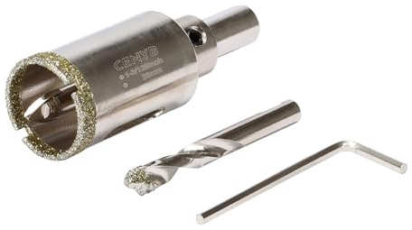 1-3/128 Pouce 26mm scie cloche carrelage foret diamant carrelage avec foret de centrage – Revêtue de diamant Adaptée pour,Verre, Marbre, Porcelaine et Céramique