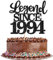 SYKYCTCY 1 Pack Legend Since 1995 Cake Topper Glitter Happy 30th Birthday Cake Pick 30 Fabulous Cake Decorations for Cheers to 30th Birthday Wedding Anniversary Party Supplies Gold (Black, 30th)
