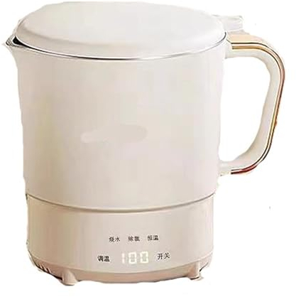 MXBAOHENG Hervidor eléctrico plegable de acero inoxidable 316 de 1000 W, para camping, viajes, vacaciones, con control digital y función de conservación del calor