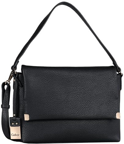 Gabor bags GELA Damen Überschlagtasche Umhängetasche Mittelgroß Schwarz