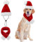 KONVINIT Weihnachtsmütze Hund Klein mit Schal Weihnachtsmütze für Hunde,Weihnachtsmütze Katze Nikolausmütze Hund Santa Mütze für Welpen Kleine Katzen Hunde,rot Size S