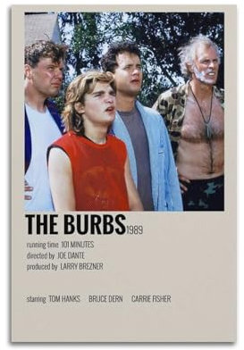 ydhgebn The 'Burbs Poster, Wandkunst, Cover, Zimmer, Vintage-Poster, dekoratives Gemälde für Schlafzimmer, Wohnzimmer, ästhetisches, elegantes Poster, 30 x 45 cm, ungerahmter Stil
