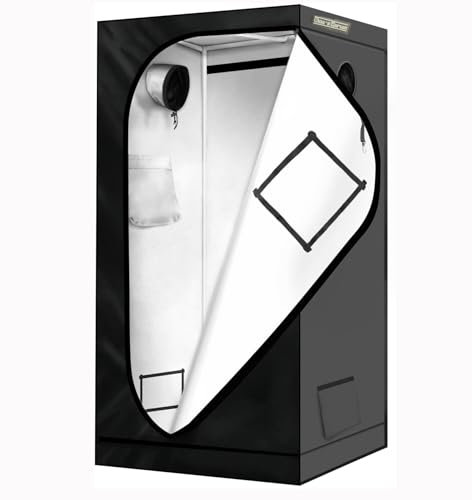 Oma's Garten Grow-Zelt, 80 x 180 cm, Schwarz, Mylar, Indoor-Grow-Tent