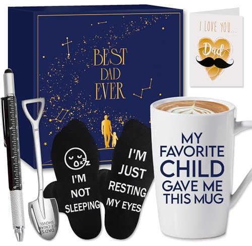 OMNIQI Dad Gifts, Father's Day Christmas Birthday Gifts for Dad, Personalised Presents for Father Men from Daughter Son, Xmas Gift for Daddy