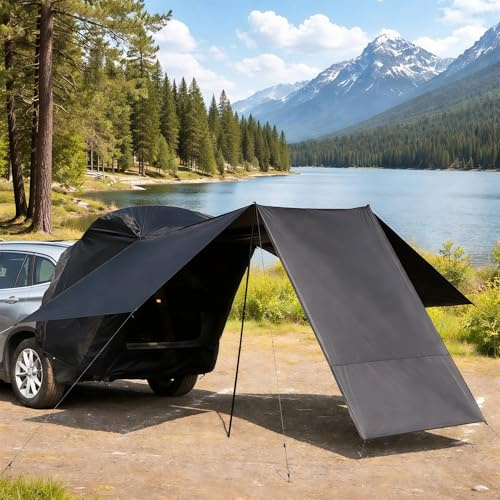 SUV Auto Heckzelt, Campingzelt für 3–5 Personen, Wasserdicht und UV-Schutz Markise, Heckklappenzelt mit Aufbewahrungstasche für Reisen, Camping (150 * 130 * 115cm)