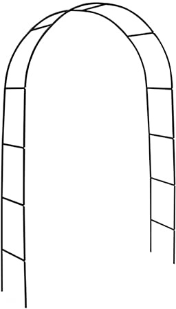 Tnfeeon Tonnelles Grande Extérieure de Mariage Décoration de Fête Noir Blanc Support Antirouille Fête d'anniversaire Vignes de Fleurs de Jardin en Métal Tonnelles pour Plantes Grimpantes de Jardin