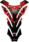 labelbike - 3D Aufkleber Motorrad Tankpad Dekoration und Schutz Universal aus Harz - Farbe Rot Schwarz