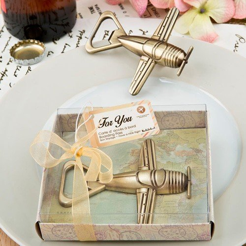 Lote de 20 Abrebotellas Bon Voyage en Caja de Regalo - Detalles Bodas Abridores Abrebotellas
