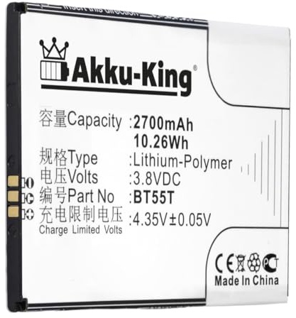 Akku-King Akku kompatibel mit Zopo BT55T - Li-Polymer 2700mAh - für 3X, 9530, ZP998, ZP999