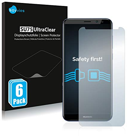 savvies (6 Pezzi Pellicola Protettiva per Huawei Mate 10 Lite Protezione Schermo Trasparente