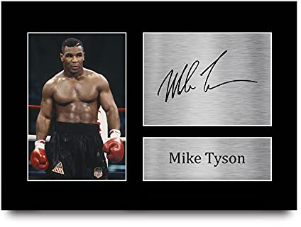 HWC Trading Mike Tyson A4 Ungerahmt Signiert Gedruckt Autogramme Bild Druck-Fotoanzeige Geschenk Für Boxfans