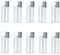 Hustar 10 Stück 10ml Mini Klar Glasflaschen Ätherisches Öl Flasche Klein Probe Fläschchen mit Schraubverschluss