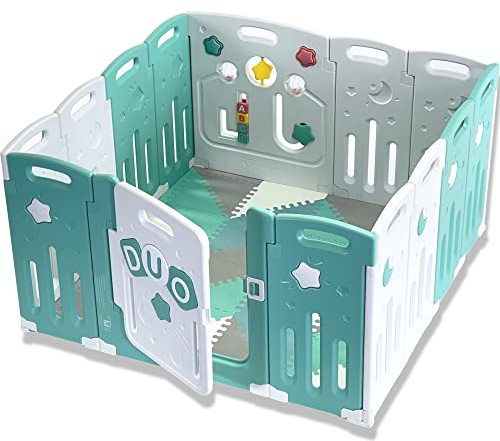 Venture All Stars DUO Lite Baby Laufstall - Mehrfach ausgezeichneter Spielplatz für Babys und Kleinkinder - Beinhaltet Spielmatte & Aktivitäts-Panel