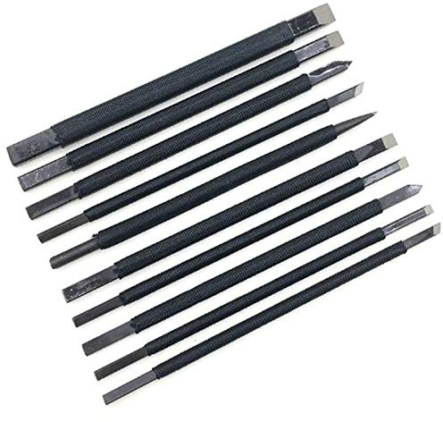 10 Stücke/Wolfram Stahl Stein Carving Werkzeug Carving Meißel/Messer Kits, DIY Werkzeug Extra Tragbare Dichtung Schriftzug