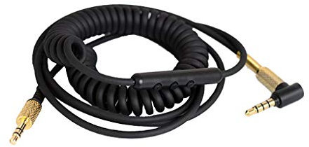 Tenlacum Cable de audio de repuesto de 3,5 mm para monitor Marshall Major II, cable de auriculares con micrófono remoto, control de volumen para auriculares/auriculares para teléfono, etc