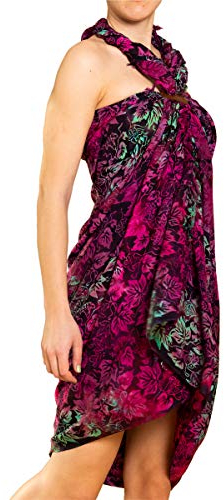 PANASIAM Sarong B600 purple leaf, L