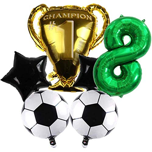 DIWULI Fussball Geburtstag 8 Jahre - Fussball Luftballons