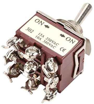 Interruttore a levetta, 9 Pin 2 Tipo di posizione Mini interruttore a levetta 3PDT ON/ON 12mm 12mm 15A/250VAC 10A/380VAC, Interruttore a pulsante di scuotimento per automobile, Elettrodomestico