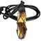 KYEYGWO Tigerauge Heilstein Punkt Anhänger Halskette für Damen und Herren, Kristall Sechseckiger Anhängers Heilung Reiki Pendel Kette, Chakra Steinpendel Hexagon Schmuck