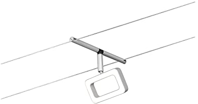 Paulmann 94482 LED Seilsytem Frame Einzelspot incl. 1x4,8 W Warmweiß Chrom matt, Chrom Kunststoff, Metall Beleuchtungssystem 3000 K