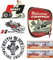 cut-it folientechnik & design MG633 / 6X USA Hotrod Aufkleber 9cm Oldtimer Kult Sticker Auto V8 Muscle Car Shifter Tuning Big Block Gasoline