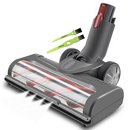 Italdos Cepillo eléctrico motorizado compatible con Dyson V7, V8, V10, V11 y V15, cepillo con luz LED con rodillo apto para alfombras, parqué y todos los suelos