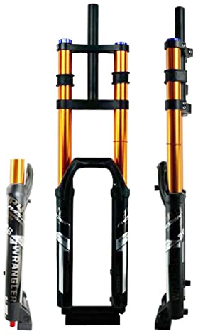HSQMA MTB Downhill-Gabel 26 27,5 29 Zoll Doppelschulter Fahrrad Luftfedergabel Federweg 165 Mm 28,6 Mm Gerade Vorderradgabel 110 X 15 Mm Steckachse, for DH/AM (Color : Silver, Size : 26'')