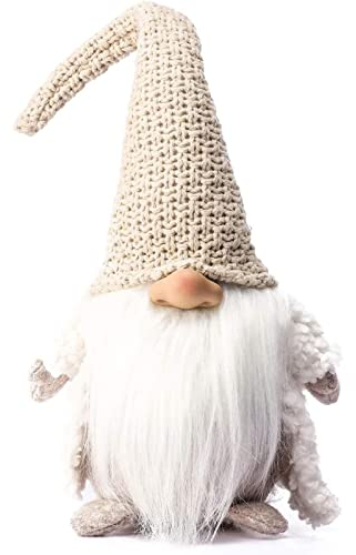 Wttfc Weihnachtsdeko Gnom, Handgemachter Weihnachtszwerg Santa Tomte Gnom für Weihnachten Deko, Geschenke, Basteln, Braun