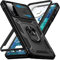 Handyhülle für Samsung Galaxy S20 FE Hülle mit Schutzfolie, Galaxy S20 FE 4G/5G Schutzhülle mit Kameraschutz 360° Drehbarer Metall Ring Ständer Stoßfest Bumper S20 FE 6.5 Case (Schwarz)