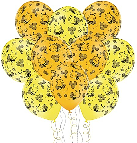 Set 10 Luftballons Biene Deko Geburtstag Luftballons Biene Hummel Frühling Sommer Kinderparty Kindergeburtstag Sommerfest
