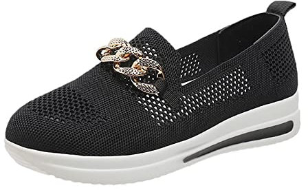 Pacienjo Lässige Slip- -Walking-Flachschuhe für Damen | Flache Sneakers Schuhe bequem leicht | Damen-Freizeitschuhe für Freizeit, Spaziergang, Arbeit, Einkaufen, Gartenarbeit
