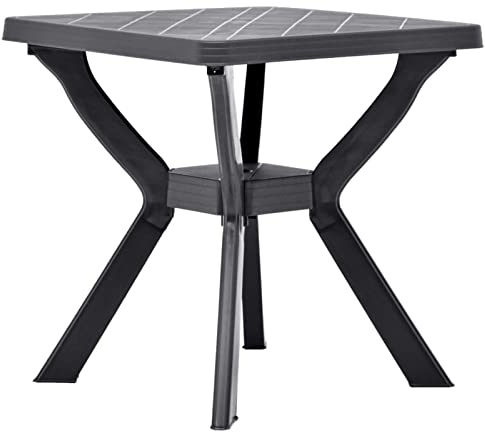 XIAOGUANG Bistrotisch, Stehtisch, Balkontisch, Partytisch, Biertisch, Beistelltisch, Bierkasten Tisch, Anthrazit 70x70x72 cm Kunststoff
