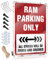 Schilder für Garage Ram Parking Only Blechschild Lustige Hausschilder See Haus Dekor (Größe: 20 x 30 cm)