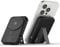 decqle 001 Magnético Power Bank, Bateria Externa Inalámbrico 10000mAh Power Bank, Plegable Soporte Batería Portátil Cargador Compatible con MagSafe para iPhone 12/13 / 14 Serie 2023 (Negro)