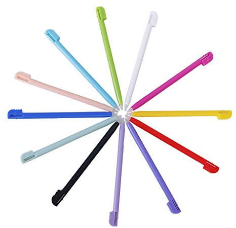 Tiuimk NDSL Lot de 12 stylets tactiles sensibles et précis, compacts et portables, compatibles avec NDS, NDSI, NDSI XL, 3DS, 3DS XL