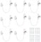 Belle Vous 8 Pack of White Window Restrictor Locks with Keys for Kids - Child Safety Cable Door Locks for UPVC Windows, Cabinets & Drawers - Children/Baby Proof Security Locks for Home