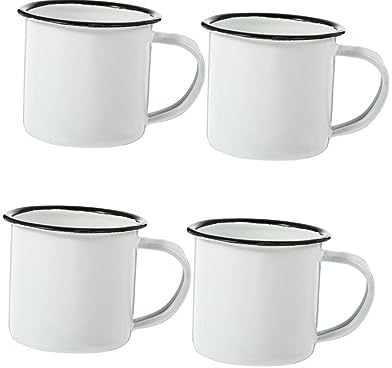 4 Piezas Vaso Retro Para Beber Tazas Vintage Taza De Campamento Tazas De Camping De Hojalata Tazas De Café Para Acampar Taza De Café Con Taza De Agua Para Tazas