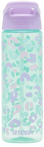 Smash Leopard Water Bottle with Straw 700ml - Light Blue