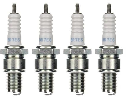 4x Zündkerze BR7ES – passend für AGM Fighter/Firejet, ATU Spin, Benelli X49, Beta Evo/RR, CPI Aragon – Zündkerzen Set für Motorrad Roller Scooter