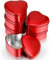 6pcs Heart Shaped Metal Tins Box with Lids Candy Boxes Heart Empty Tin Biscuits Candies Jar for Valentines Day Birthday