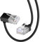 Dutevolns Câble Ethernet Ultra Fin Cat 6 avec angle de 90° vers le bas 1.5m, RJ45 Flexible et Compact Cat 6a Câble LAN Gigabit pour PC, Routeur, PS4/5 (Noir)