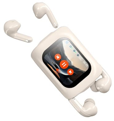 Xmenha 2 Pack Wireless Bluetooth In-Ear Headphones with Mic, ZXY-H12PRO, Bluetooth 5.0, Beige, Earbuds