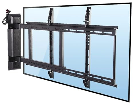 Soporte universal para TV eléctrico con control remoto, soporte de rotación montado en la pared para soporte de TV fijo inteligente