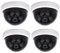 Trimming Shop 4 Pack Dome Dummy CCTV Cameras with Realistic Flashing LED Light, Fake Security Decoy CCTV Cameras for Outdoor/Indoor Non-Functional Surveillance for Home, Office, Store (White)