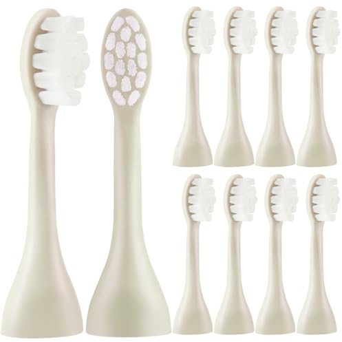 10 Pack Replacement Brush Heads Compatible with Surii Electric Toothbrush for Surii Replacement Toothbrush Heads, Sea Mist