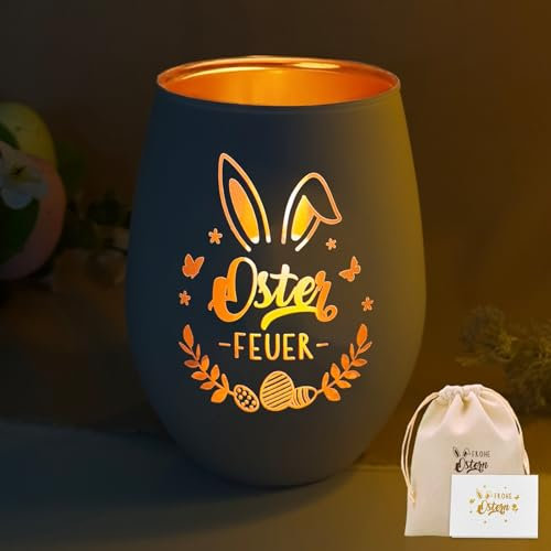 Kleine Ostern Geschenke, Osterdeko Mit Motiv Osterfeuer, Kleinigkeiten Personalisierte Besondere Ostergeschenke für Erwachsene Frauen Teenager Mama Oma Freundin, Mitbringsel zu Ostern