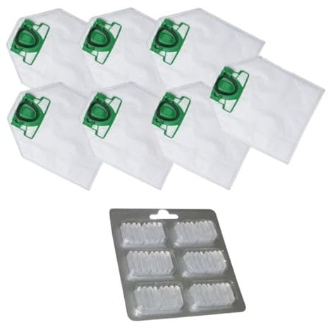 KIT - 6 Sacchetti Folletto Vk200 Vk220s Compatibili + Profumatore - Sacchetti Aspirapolvere Folletto In Microfibra, Ricambi Folletto