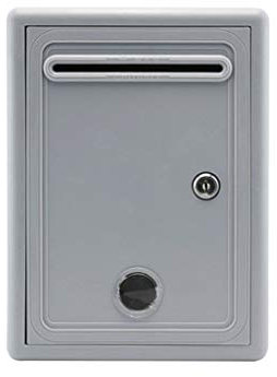 English Style Wall Mount Post Box for Home Office Apartment Security – Gray Outdoor Mailbox for Wedding